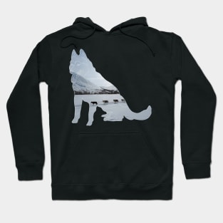 Huski dog in snow - dogsledging Hoodie